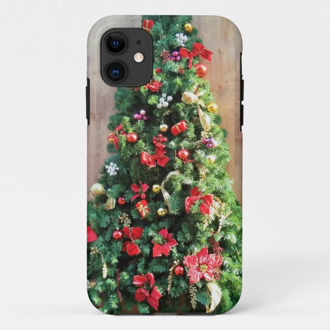 Weihnachtsbaum dekoriert Case-Mate iPhone hülle (Rückseite)