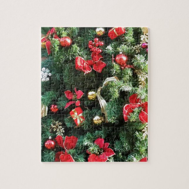 Weihnachtsbaum dekoriert puzzle (Vertikal)