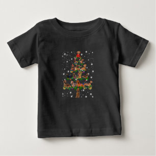 Weihnachtsbaum der Dackel mit leuchtendem Licht Baby T-shirt