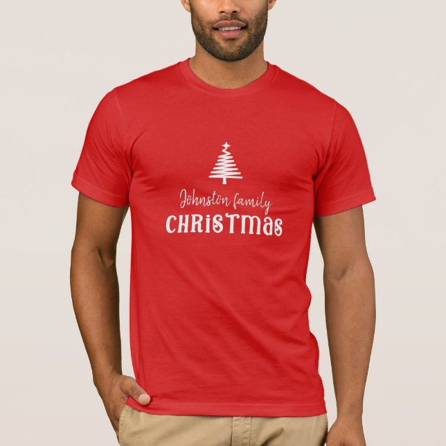 Weihnachtsbaum der eigenen Familie - modern T-Shirt (Vorderseite)