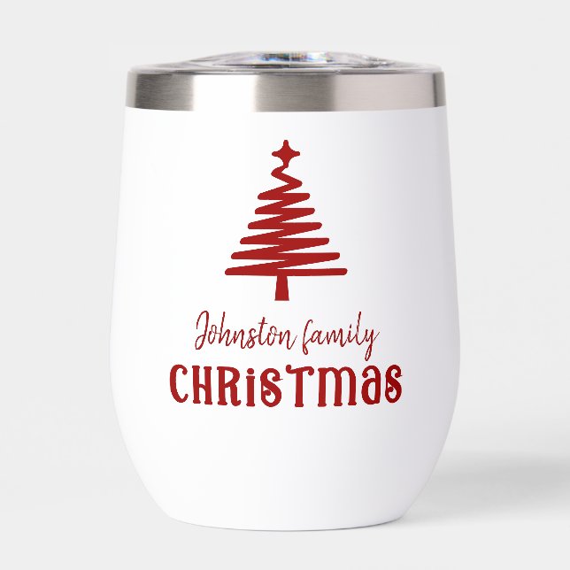 Weihnachtsbaum der eigenen Familie, rot (Vorderseite)