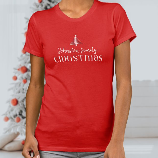 Weihnachtsbaum der eigenen Familie, rot T-Shirt (Von Creator hochgeladen)