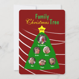 Weihnachtsbaum der Familie bewahrt benutzerdefinie Feiertagskarte