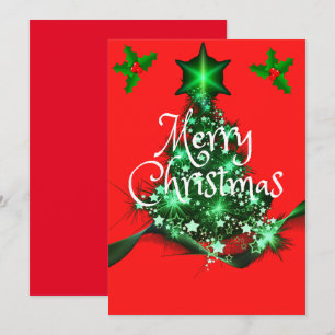 Weihnachtsbaum der Familie  Feiertagskarte