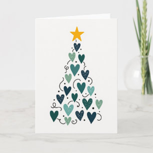 Weihnachtsbaum der Herzen Karte