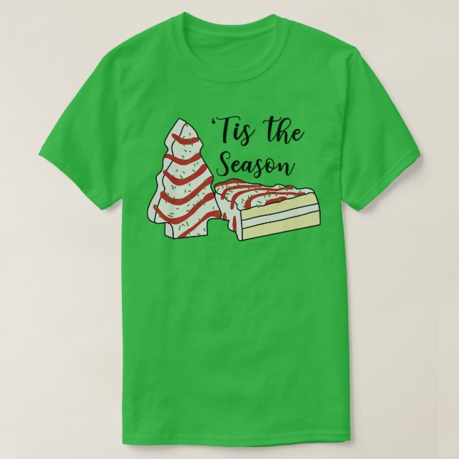 Weihnachtsbaum der Jahreszeit Weihnachtskuchen T-Shirt (Design vorne)