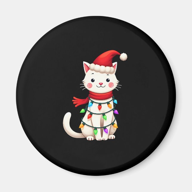 Weihnachtsbaum der Katze (2) Magnet (Vorne)