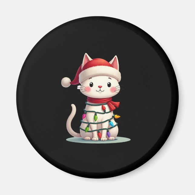 Weihnachtsbaum der Katze (3) Magnet (Vorne)