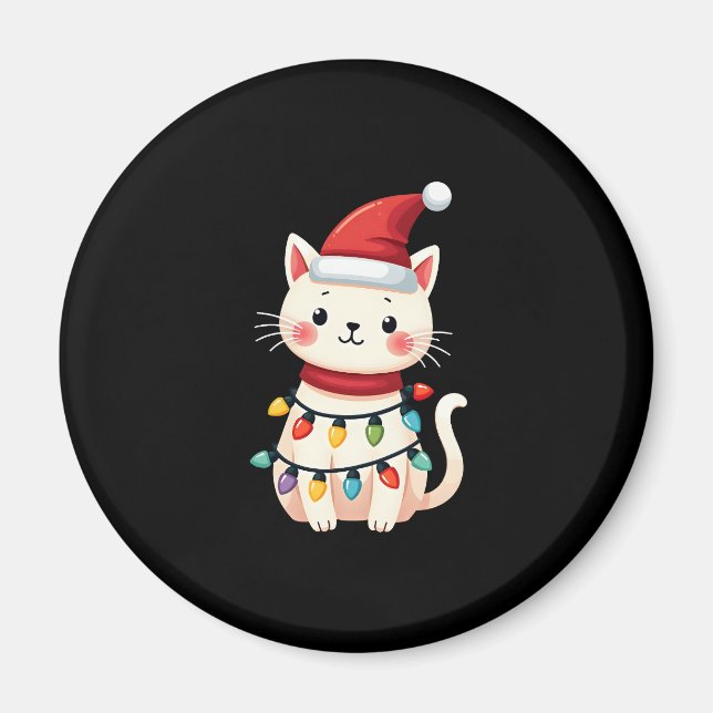 Weihnachtsbaum der Katze (4) Magnet (Vorne)