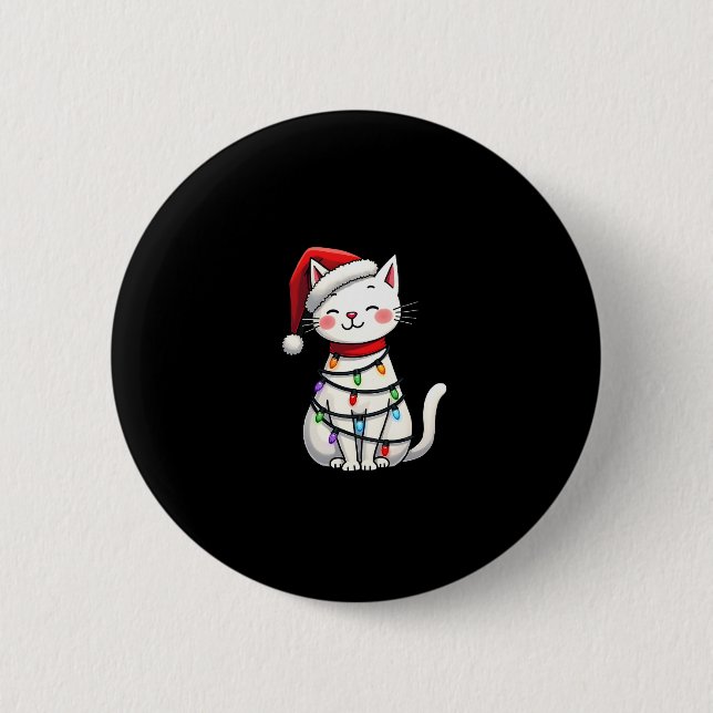 Weihnachtsbaum der Katze (5) Button (Vorderseite)