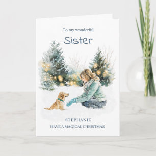 Weihnachtsbaum der Schwester Feiertagskarte