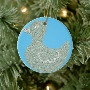 Weihnachtsbaum der süßen Ente Keramik Ornament