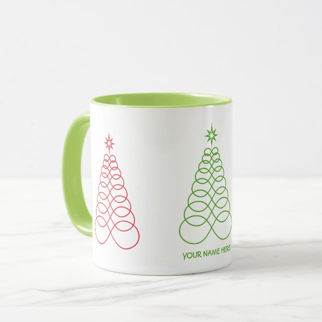 Weihnachtsbaum der unendlichen Liebe - Custom Tasse (Vorderseite Links)