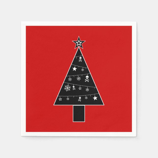 Weihnachtsbaum des DOOM-Papiers Napkins Serviette (Vorderseite)