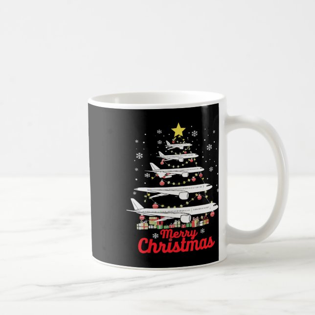 Weihnachtsbaum des Flugzeugs frohe Weihnachten Am  Kaffeetasse (Rechts)