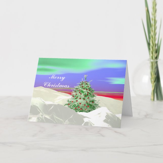 Weihnachtsbaum des Herzens Feiertagskarte (Vorderseite)