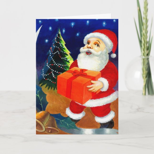 Weihnachtsbaum-Design-Klingelglocken Feiertagskarte (Vorderseite)