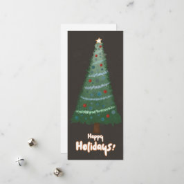 Weihnachtsbaum Design Long Holiday Card Feiertagskarte