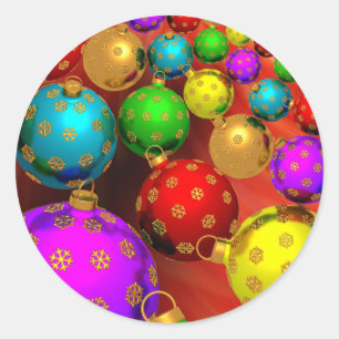 Weihnachtsbaum - Design Runder Aufkleber