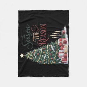 Weihnachtsbaum Die Jahreszeit Der Grund Fleecedecke