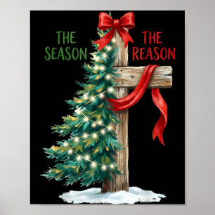Weihnachtsbaum Die Saison Jesus Kreuz Der Grund X Poster