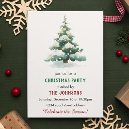 Weihnachtsbaum-Dinnerparty-Einladung mit Laune Einladung