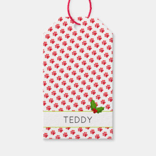 Weihnachtsbaum druckt Holly Name Holiday Fun Geschenkanhänger