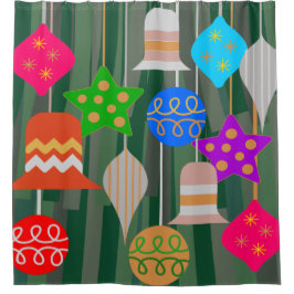 Weihnachtsbaum Duschvorhang