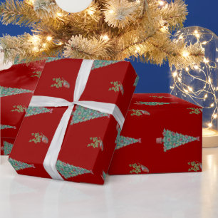Weihnachtsbaum-Efeu der Saison Geschenkpapier