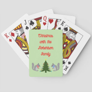 Weihnachtsbaum Eichhörnchen nach Maß dekorieren Spielkarten