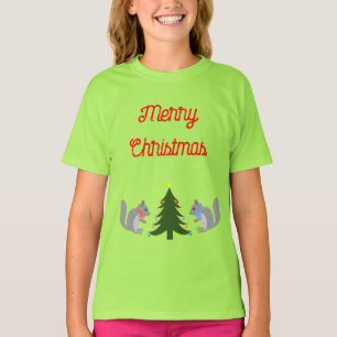 Weihnachtsbaum Eichhörnchen nach Maß dekorieren T-Shirt
