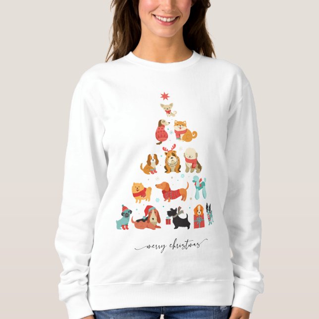 Weihnachtsbaum - Ein Schwanz-Wagner-Urlaub Sweatshirt (Vorderseite)