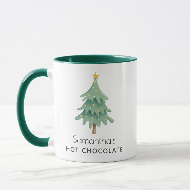 Weihnachtsbaum Einfach, modern und individuell Tasse (Links)