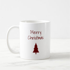 Weihnachtsbaum Einfache rote Typografie Kaffeetasse