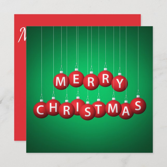 Weihnachtsbaum Einladung (Vorne/Hinten)