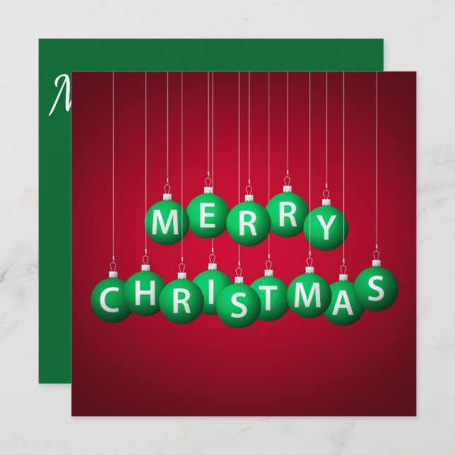 Weihnachtsbaum Einladung (Vorne/Hinten)