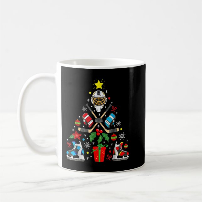 Weihnachtsbaum Eishockey Weihnachtsbaum Weihnachts Kaffeetasse (Links)
