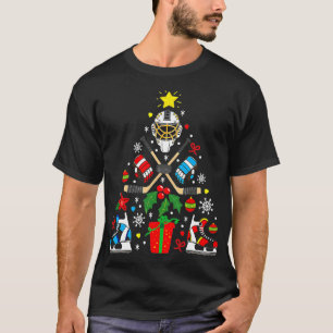 Weihnachtsbaum Eishockey Weihnachtsbaum Weihnachts T-Shirt