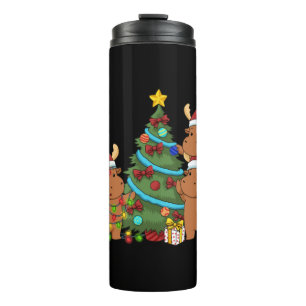 Weihnachtsbaum Elche Geschenke Kinder Weihnachtsso Thermosbecher