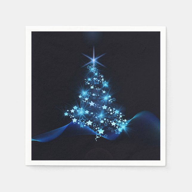 Weihnachtsbaum Elegant Paper Napkin Serviette (Vorderseite)