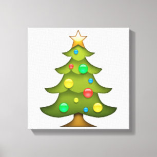 Weihnachtsbaum - Emoji Leinwanddruck