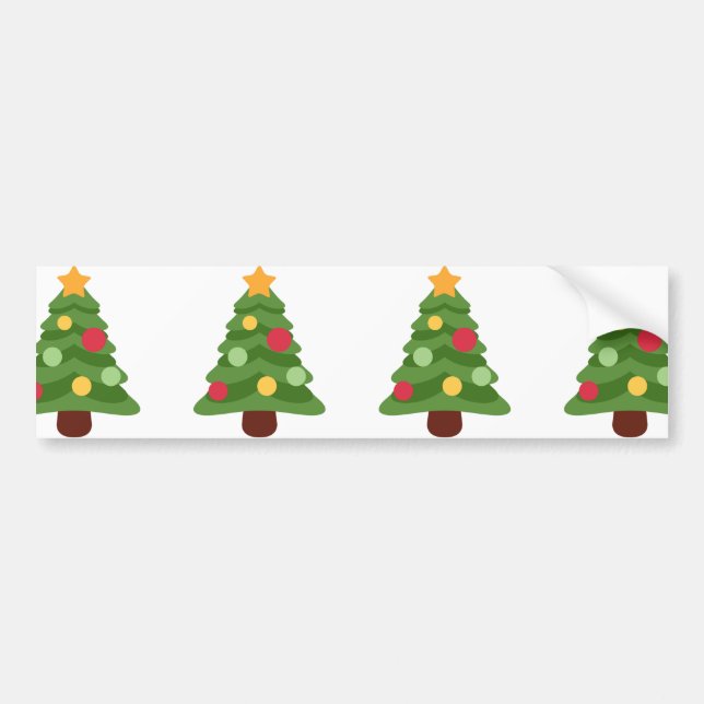Weihnachtsbaum Emojis Autoaufkleber (Vorne)