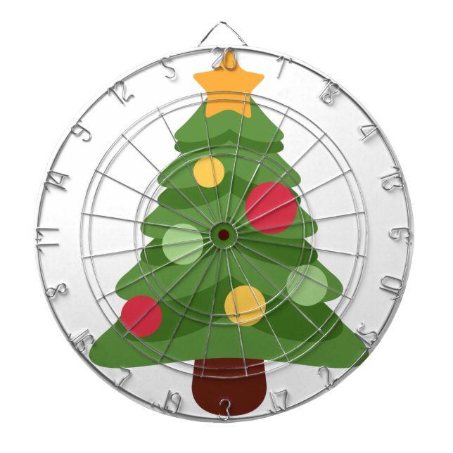 Weihnachtsbaum Emojis Dartscheibe (vorne)