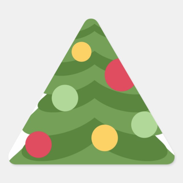Weihnachtsbaum Emojis Dreieckiger Aufkleber (Vorderseite)