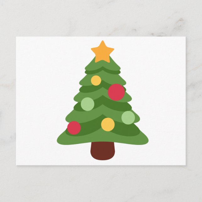 Weihnachtsbaum Emojis Feiertagspostkarte (Vorderseite)