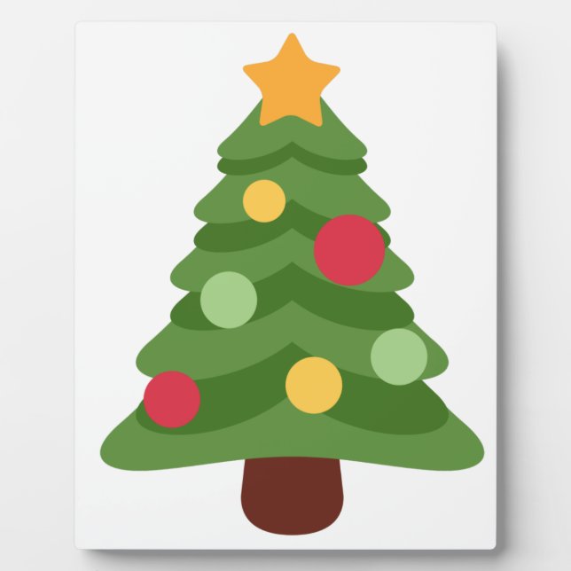 Weihnachtsbaum Emojis Fotoplatte (Vorderseite)