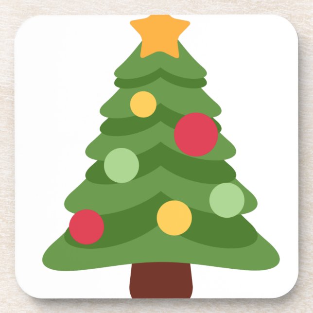 Weihnachtsbaum Emojis Getränkeuntersetzer (Vorderseite)