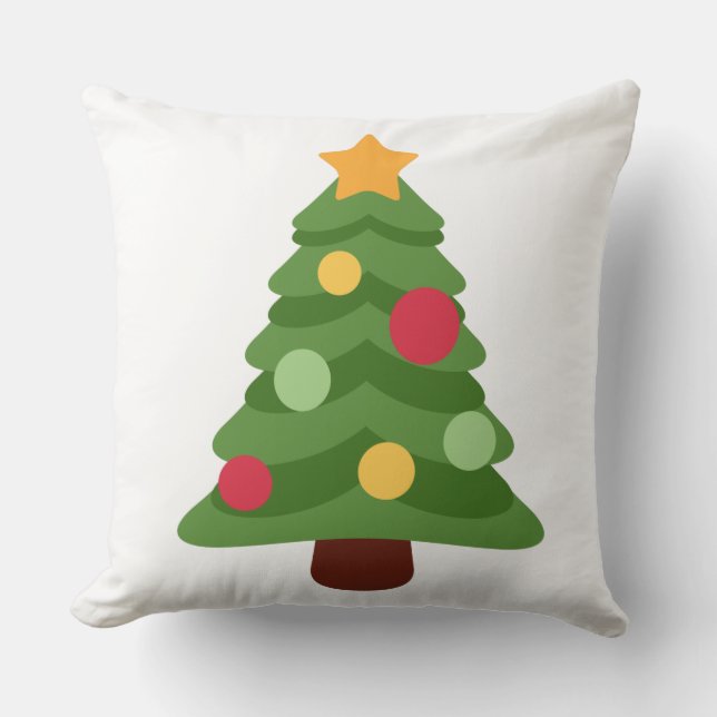 Weihnachtsbaum Emojis Kissen (Vorderseite)