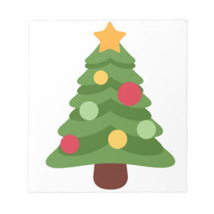 weihnachtsbaum-emojis notizblock