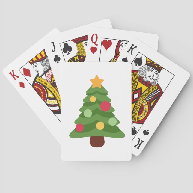 Weihnachtsbaum Emojis Spielkarten (Rückseite)
